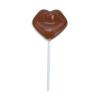 Chocolate Flavored Lips Sucker – 12 Pops Individually Wrapped with Foil, Celophane and Ribbon – Valentine’s Day Candy, Wedding and Event Favors