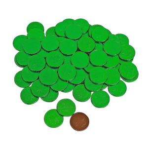 Fun Express Chocolate Coins Bulk Pack – 1 Pound Green Foil Wrapped Gold Coin Candy for St Patrick’s Day Parties | Individually Wrapped Milk Chocolate Money Coins for Candy Buffet & Leprechaun Treats