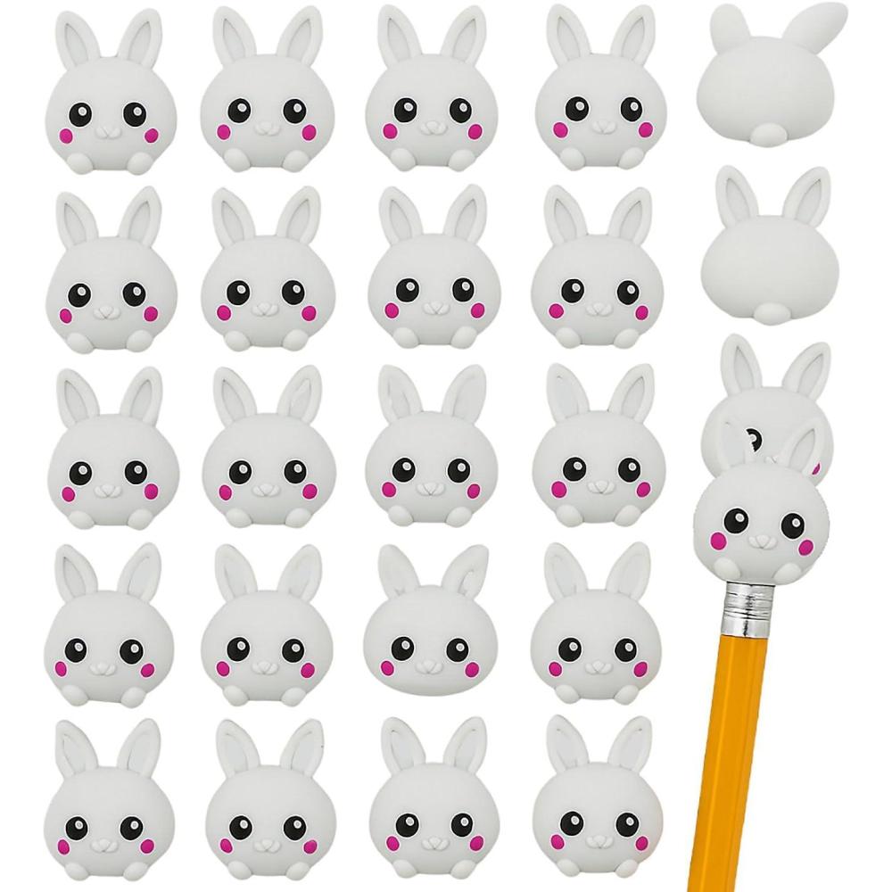 imageFun Express 34quot Easter Bunny Character Pencil Eraser Toppers  24 Pieces