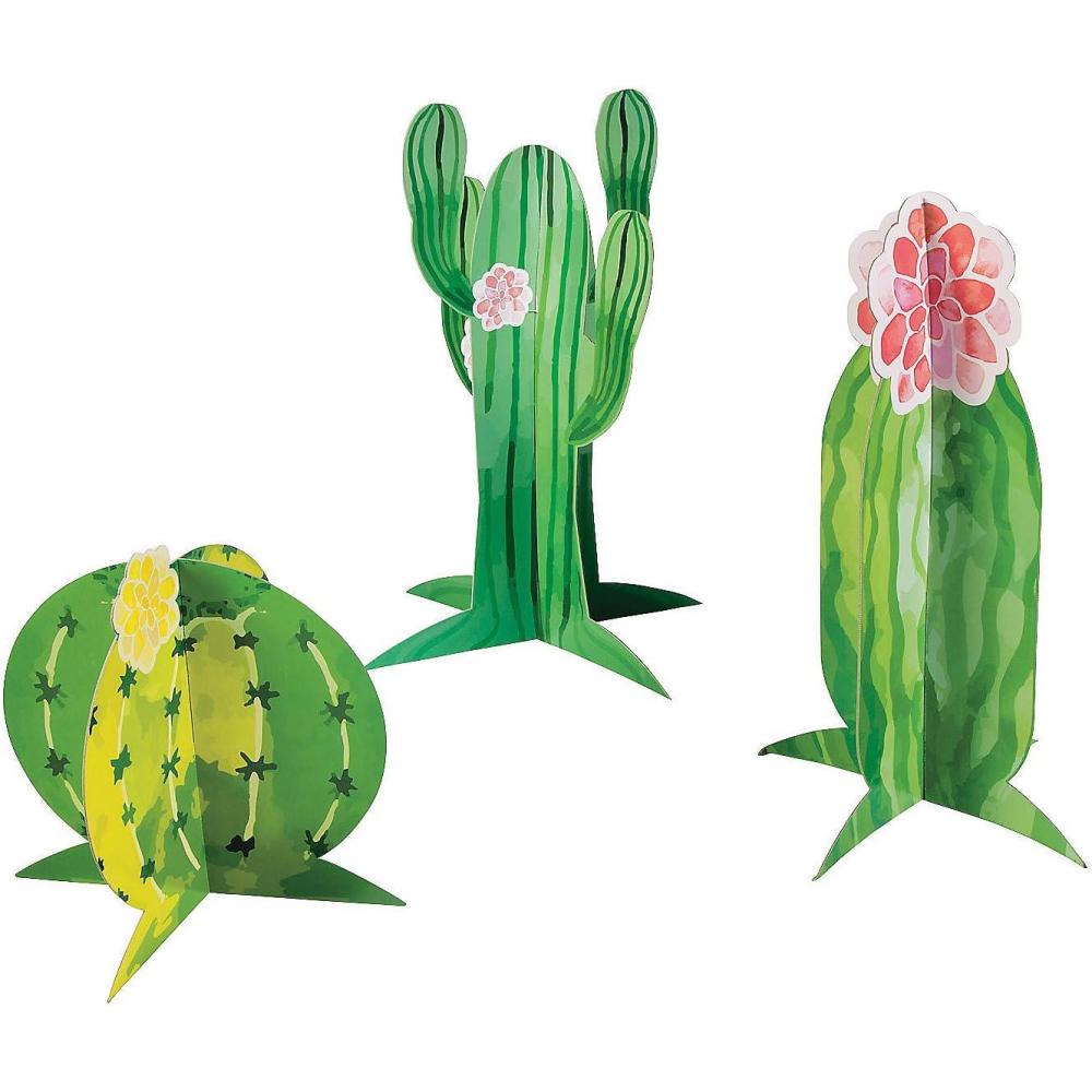 imageFun Express Cactus Party Centerpiece Cinco de Mayo Fiesta Party Decor  VBS Vacation Bible School SuppliesDecor  3 piece set