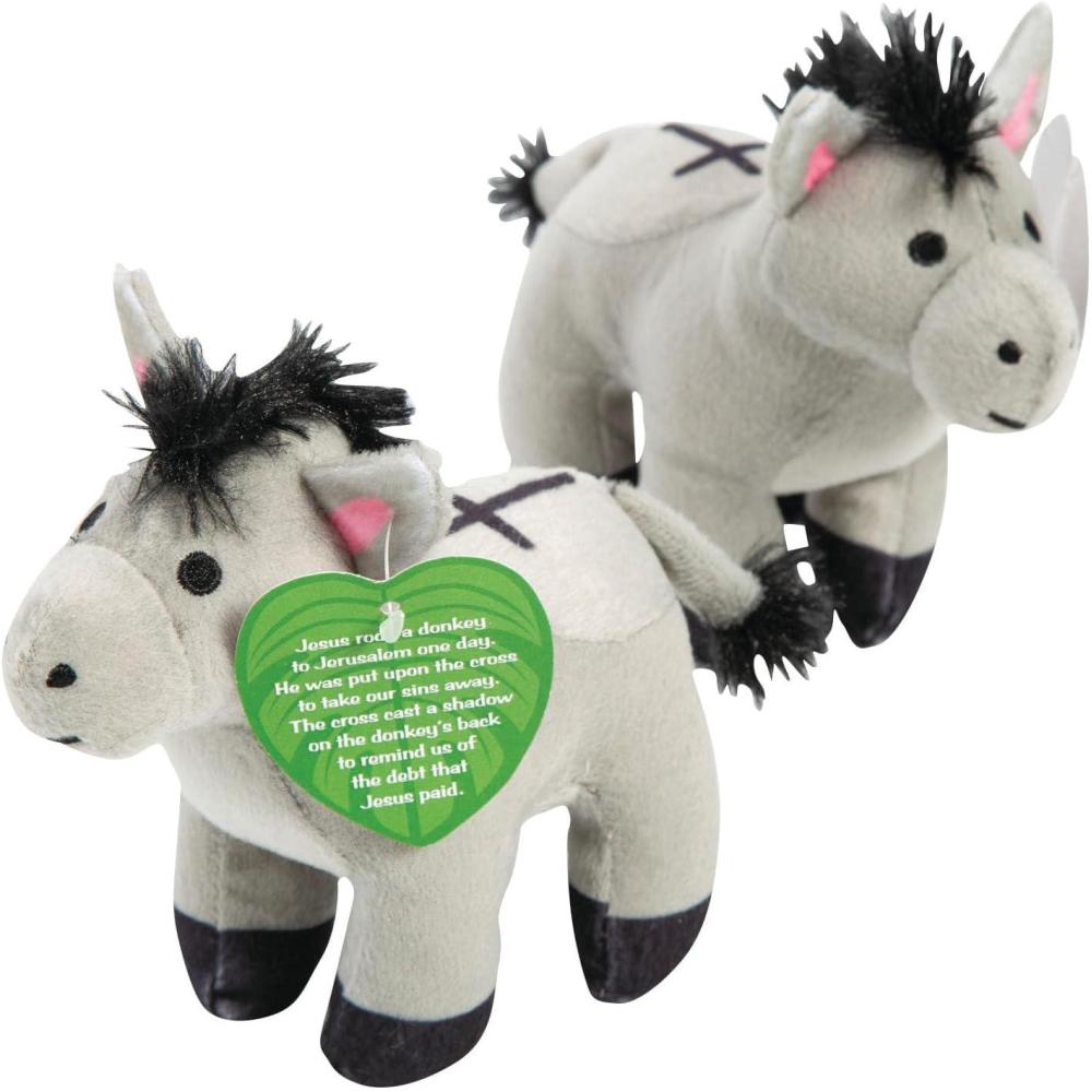 imageFun Express Easter Legend Stuffed Donkeys with Card  12 Pieces  Great for Church and Easter Baskets and Celebrations