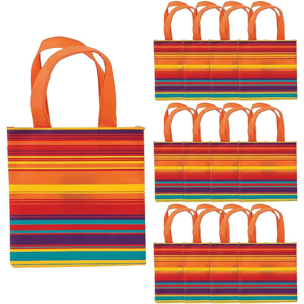 imageFun Express Mini Fiesta Tote Bags  Cinco De Mayo Apparel Accessories  12 Pieces