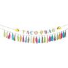 Festive Multicolor Cardstock Taco Bar Garlands – 9 ft (Set of 1) – Eye-catching & Durable Party Decoration – Perfect for Fiesta Celebrations