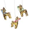 Mini Gold Fringe Donkey Pinata Decorations (set of 3) Cinko De Mayo Fiesta Supplies