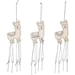 Color Your Own Fiesta Llama Wind Chimes (Dz) – Crafts for Kids and Fun Home Activities