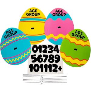 Easter Egg Hunt Age Group Yard Sign Set 16″ x 18 3/4″ – 4 Pieces