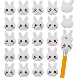 Fun Express 3/4″ Easter Bunny Character Pencil Eraser Toppers – 24 Pieces