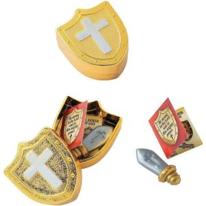 Fun Express Armor of God Toy-Filled Plastic Easter Eggs – Party Supplies – 12 Pieces