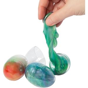 Rainbow Glitter Slime Filled Eggs (1 Dozen) Easter Egg Hunt Supplies, Birthday Party Favors & Prizes(1)