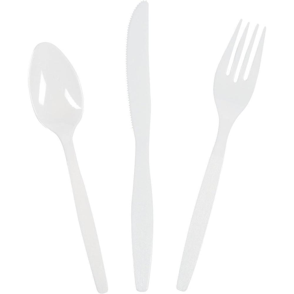 imageBulk Plastic Cutlery Sets for 70 210 Pieces Spoons Knives Forks Party and Wedding Supplies BurgundyWhite