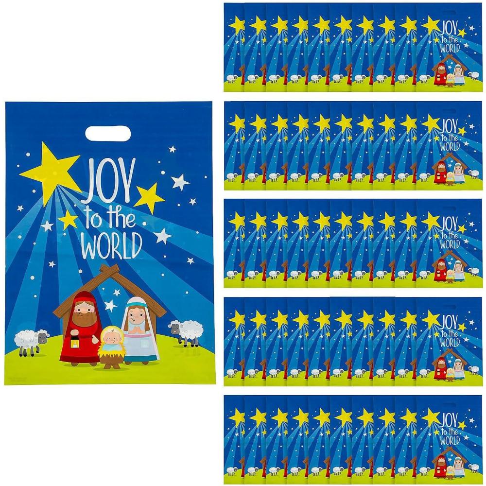 imageFun Express 12 12quot x 17quot Bulk Large Nativity Plastic Goody Bags  Party Supplies  50 Pieces