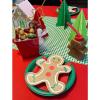 Fun Express 12 Pieces Gingerbread Man Cups with Lids & Straws, Holds 10 oz, BPA Free Plastic, Party Supplies, Brown & Red