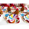 Fun Express 12 Pieces Gingerbread Man Cups with Lids & Straws, Holds 10 oz, BPA Free Plastic, Party Supplies, Brown & Red