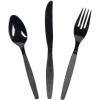 Bulk Plastic Cutlery Sets for 70, 210 Pieces, Spoons, Knives, Forks, Party and Wedding Supplies (Burgundy)(Black)