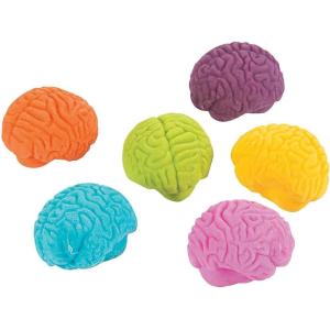 Brain Shaped Erasers (Set of 24) Halloween, Classroom Giveaways and Party Supplies