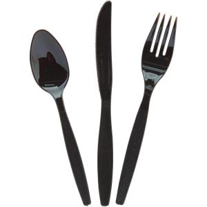 Bulk Plastic Cutlery Sets for 70, 210 Pieces, Spoons, Knives, Forks, Party and Wedding Supplies (Burgundy)(Chocolate)