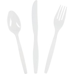 Bulk Plastic Cutlery Sets for 70, 210 Pieces, Spoons, Knives, Forks, Party and Wedding Supplies (Burgundy)(White)
