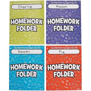 Homework Folders – 12 Pieces – Educational and Learning Activities for Kids
