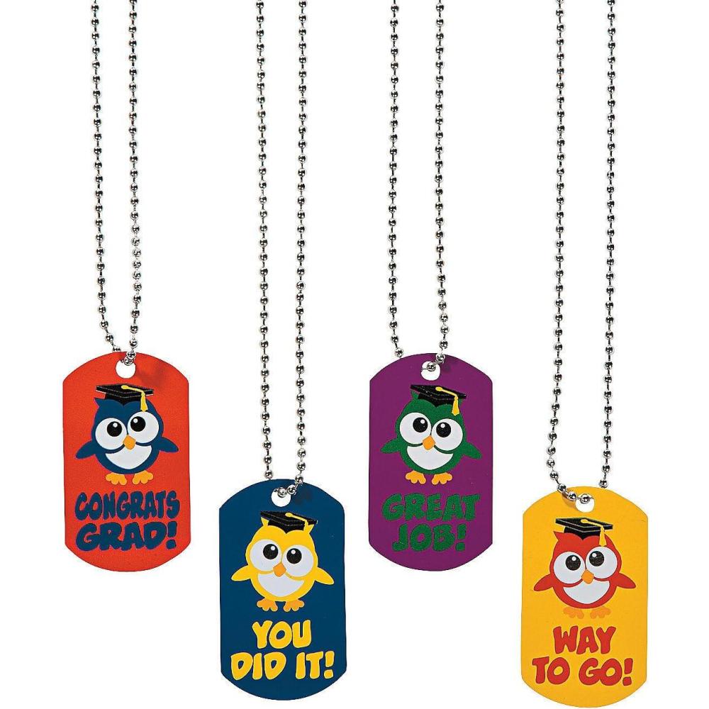 imageFun Express  Juvenile Graduation Dog Tag Necklaces for Graduation  Jewelry  Necklaces  Dog Tag Necklaces  Graduation  12 Pieces
