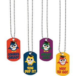 Fun Express – Juvenile Graduation Dog Tag Necklaces for Graduation – Jewelry – Necklaces – Dog Tag Necklaces – Graduation – 12 Pieces
