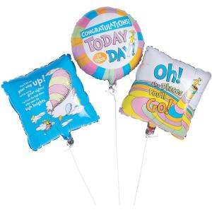 Oh, the Places You’ll Go 18″ Mylar Balloon Set – Party Decor – 3 Pieces