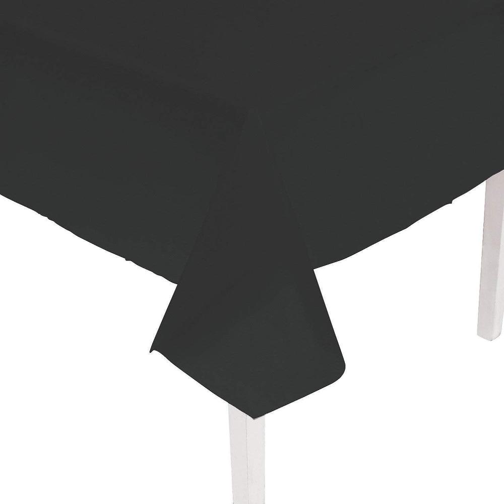 imageFun Express Black Disposable Tablecloth 54quot x 108quot Party Supplies and Decoration