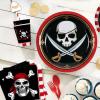 Fun Express Pirate Party Skull & Crossed Swords Paper Dessert Plates – Disposable Halloween Pirate Dessert Plates – Pirate Crossbones Skull Tableware Supplies Birthday Party Decoration – 8 Pieces