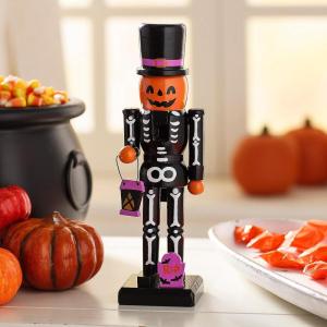 Fun Express 3″ x 10″ Halloween Jack-O’-Lantern Wooden Nutcracker Tabletop Decoration