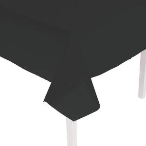 Fun Express Black Disposable Tablecloth (54″ x 108″) Party Supplies and Decoration