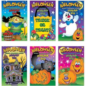 Fun Express Halloween Activity Pads for Kids – Set of 12 Books – Party Favors and Handouts