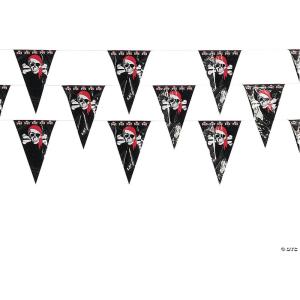 Pirate Banner – Pirate Pennant – 100 ft Jolly Roger Flag – 1 Piece – Pirate Party Decorations – Pirate Decor – Pirate Birthday Party Decorations – Skull Party – Pennants – Hanging Décor