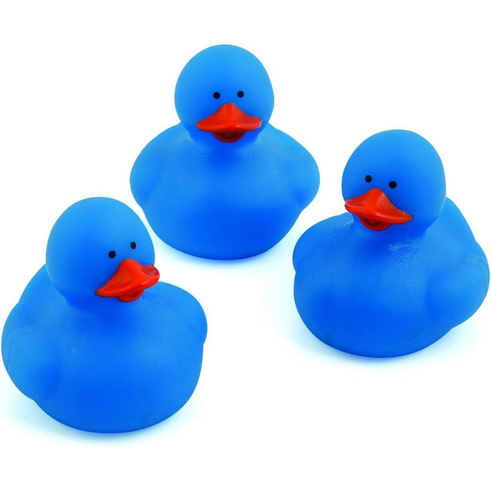 imageFun Express Rubber 2quot Solid Color Duckies  12 Ducks WhiteBlue