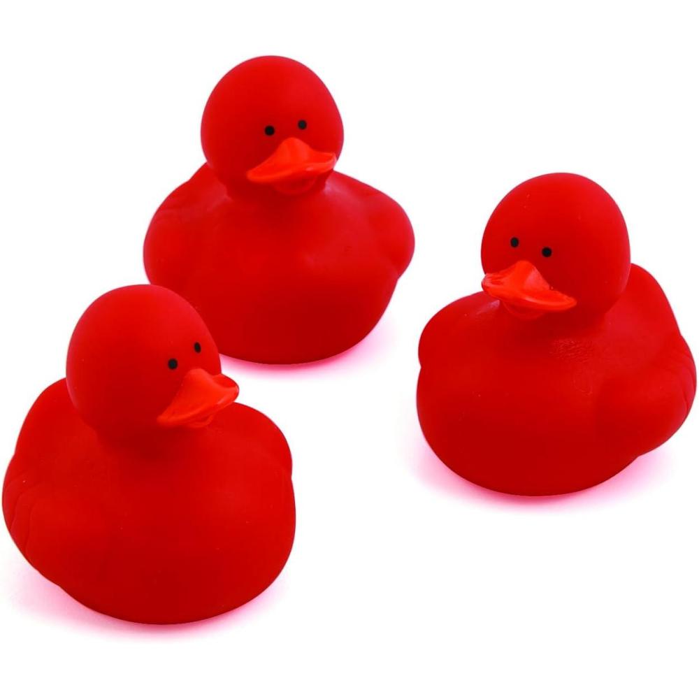 imageFun Express Rubber 2quot Solid Color Duckies  12 Ducks WhiteRed