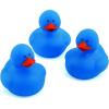 Fun Express Rubber 2″ Solid Color Duckies – 12 Ducks (White)(Blue)