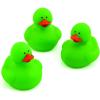 Fun Express Rubber 2″ Solid Color Duckies – 12 Ducks (White)(Green)