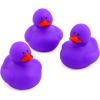 Fun Express Rubber 2″ Solid Color Duckies – 12 Ducks (White)(Purple)