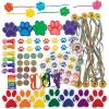 Fun Express Paw Print Assortment – 250 Pieces – Educational And Learning Activities For Kids