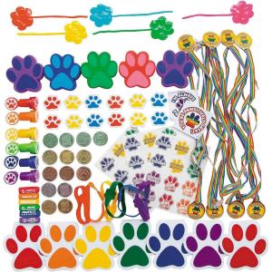 Fun Express Paw Print Assortment – 250 Pieces – Educational And Learning Activities For Kids