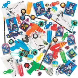 Fun Express Space Toy Assortment – Bulk Space Toys for VBS, Vacation Bible School, Classroom Activities, Party Favors, and Educational Fun – 100 Pieces