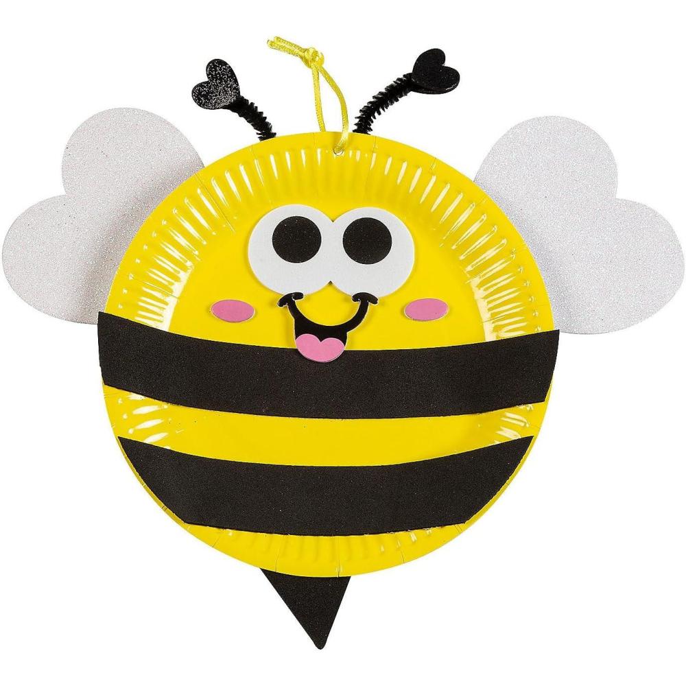 imageFun Express Paper Plate Bee Sign Craft Kit  Makes 12