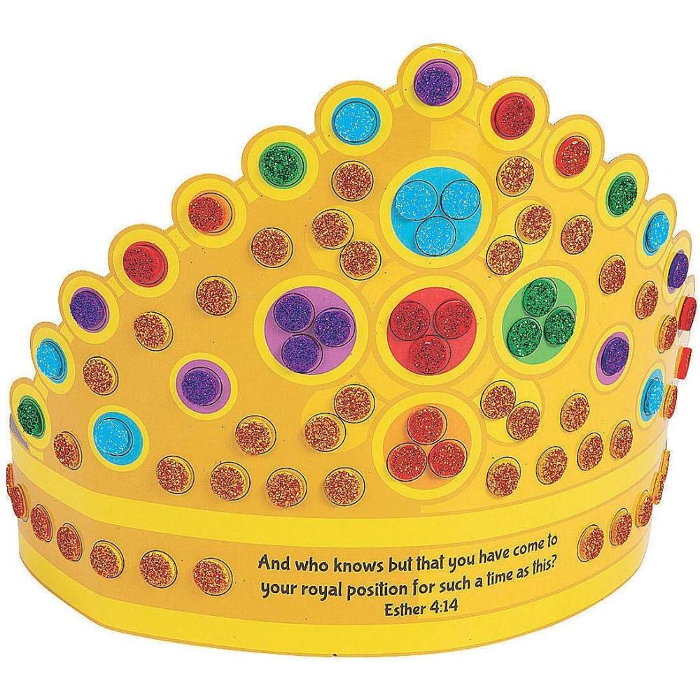 imageQueen Esther Mosiac Crown Craft Kit  Crafts for Kids and Fun Home Activities