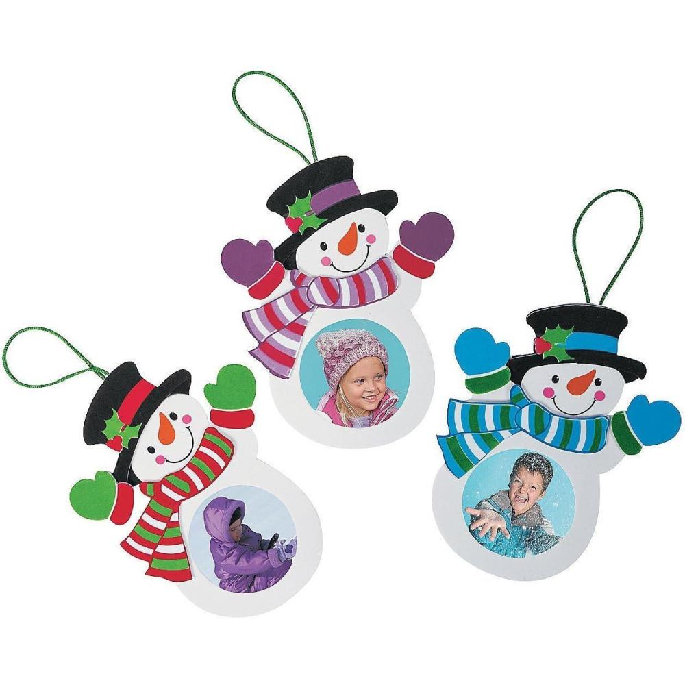 imageSnowman Picture Frame Ornament Craft Kit  Makes 12  Crafts for Kids and Fun Home Activities