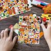 Bulk Multicolor Thanksgiving Stickers – (77 Stickers Per Sheet) – 12 Sheets of Assorted Adorable Stickers – Perfect for DIY Craft, Cards & Decorations