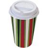 Christmas Holiday Coffee Paper Cups with Lids – Set of 12 Insulated Cups hold 16 oz – Winter Party Supplies