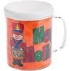Fun Express Christmas Mugs Set of 4 Kids – 12 Pack Color Your Own Holiday Artist Plastic Mugs with Handles | Craft Kits for Christmas Party Activities & DIY Mug Painting Projects