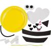 Fun Express Paper Plate Bee Sign Craft Kit – Makes 12