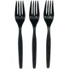 Fun Express – Orange Plastic Forks (50 Pc) – Party Supplies – Solid Tableware – Cutlery – 50 Pieces(Black)