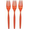 Fun Express – Orange Plastic Forks (50 Pc) – Party Supplies – Solid Tableware – Cutlery – 50 Pieces(Orange)