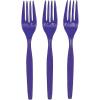 Fun Express – Orange Plastic Forks (50 Pc) – Party Supplies – Solid Tableware – Cutlery – 50 Pieces(Purple)
