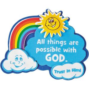 “All Things are Possible with God” Magnet Craft Kit – Makes 12 – Crafts for Kids and Fun Home Activities